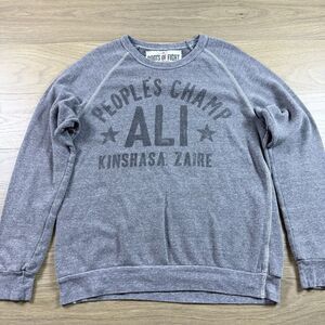 Roots of Fight Sweater Adult Large Ali Peoples Champ Rumble Jungle Boxing Raglan